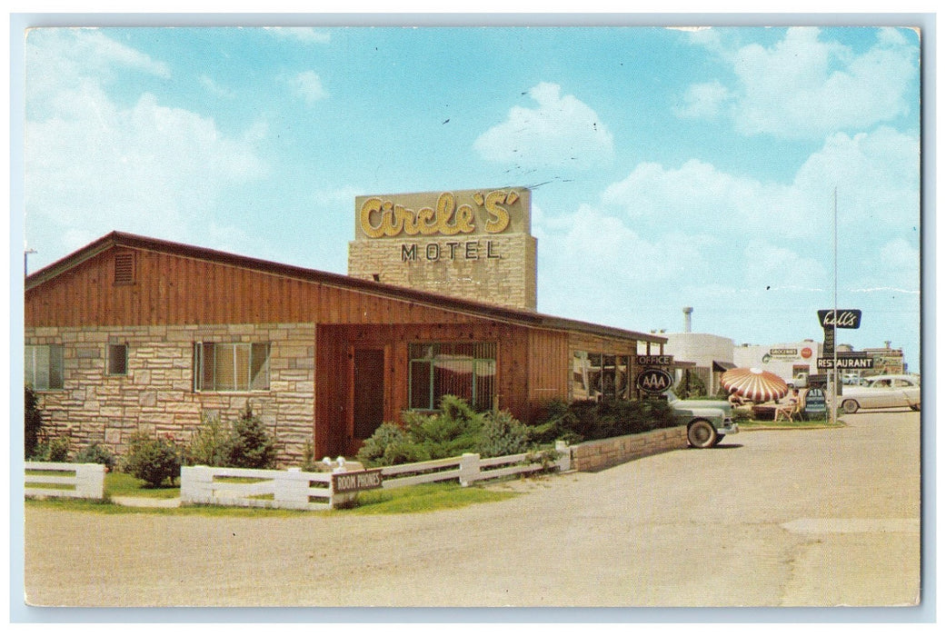 1956 Circle S Motel Exterior Roadside Tucumcari New Mexico NM Posted Postcard