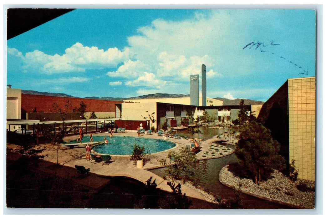 c1960's White Winrock Hotel Albuquerque New Mexico NM Unposted Pool Postcard