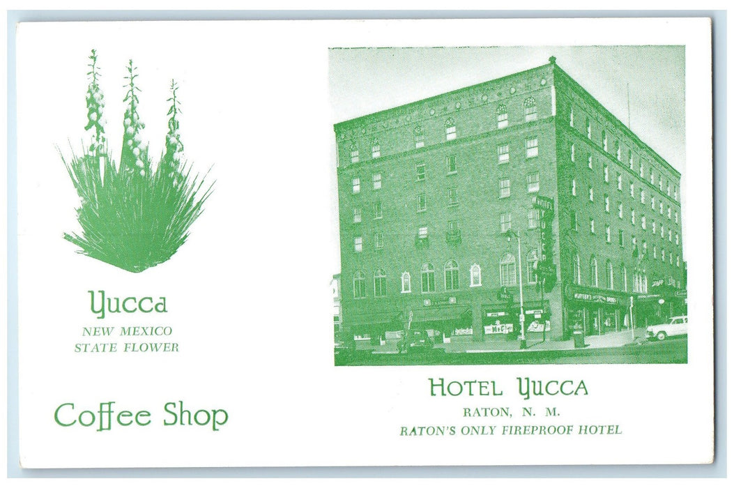 c1960s Hotel Yucca Exterior Roadside Scene Raton New Mexico NM Unposted Postcard