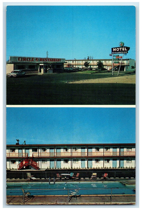 c1960's Circle J Motel And Restaurant Carlsbad New Mexico NM Unposted Postcard