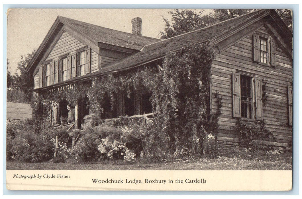 c1920 Woodchuck Lodge Roxbury Restaurant In Catskills Roxbury New York Postcard