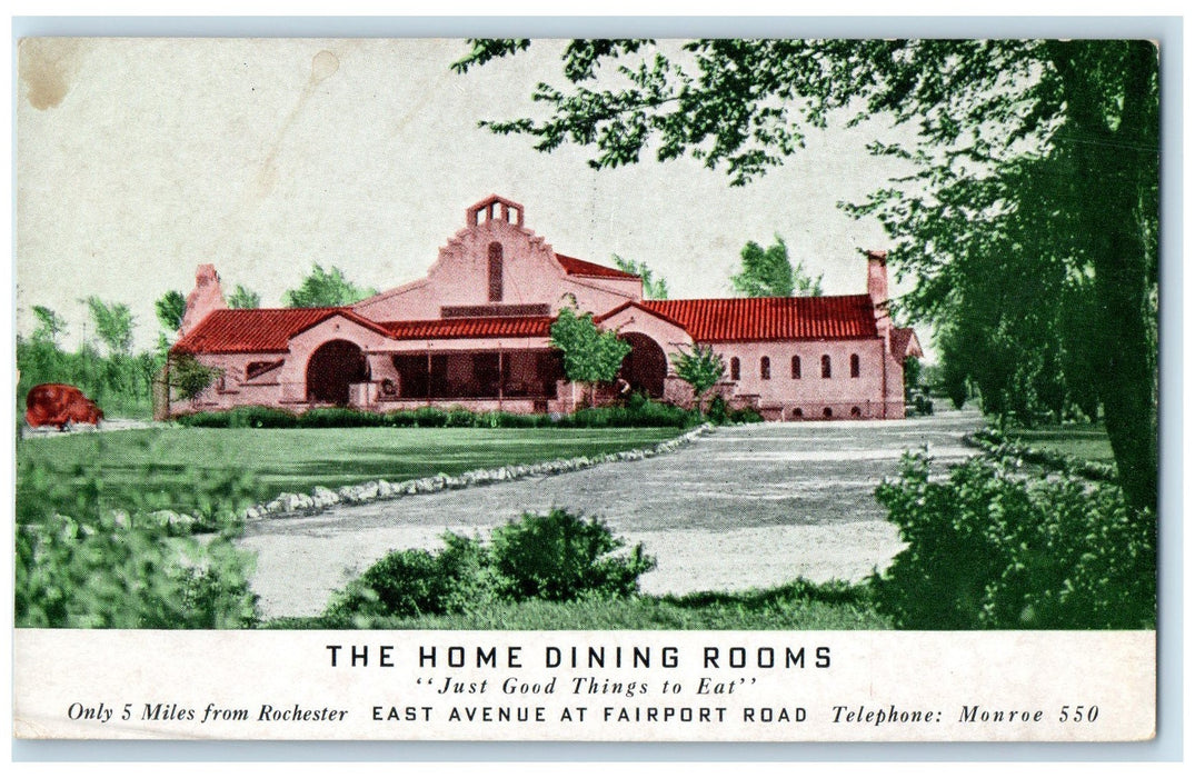 c1920's The Home Of Dining Rooms Restaurant Building Rochester New York Postcard