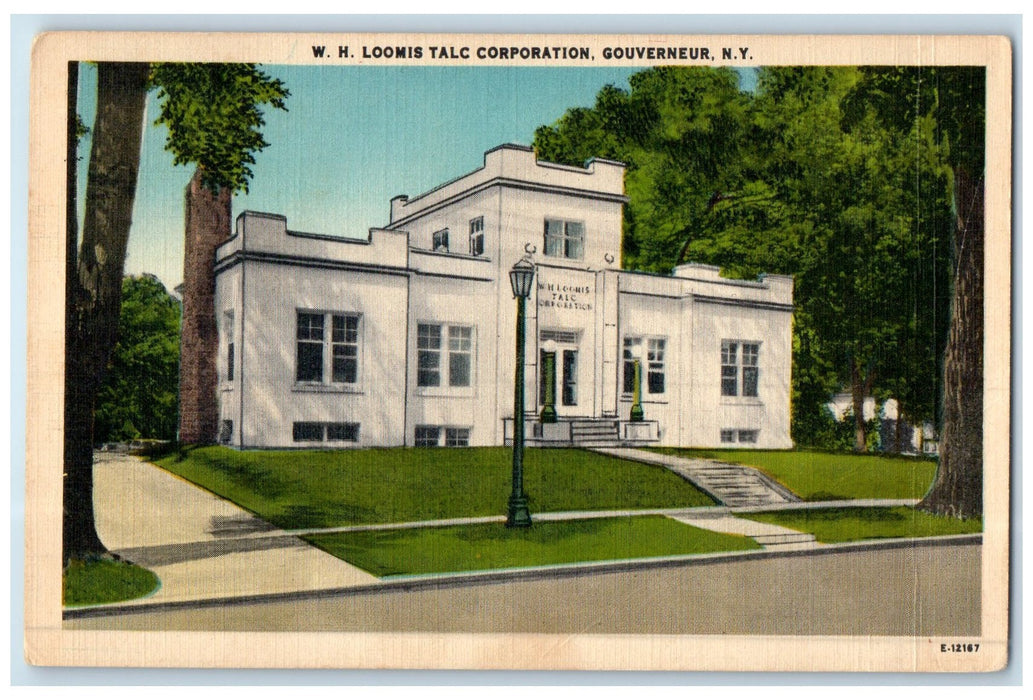 1954 W.H. Loomis Talc Corporation Scene Gouverneur New York NY Posted Postcard