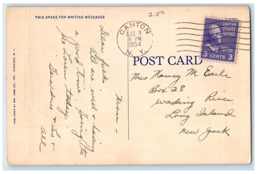 1954 W.H. Loomis Talc Corporation Scene Gouverneur New York NY Posted Postcard