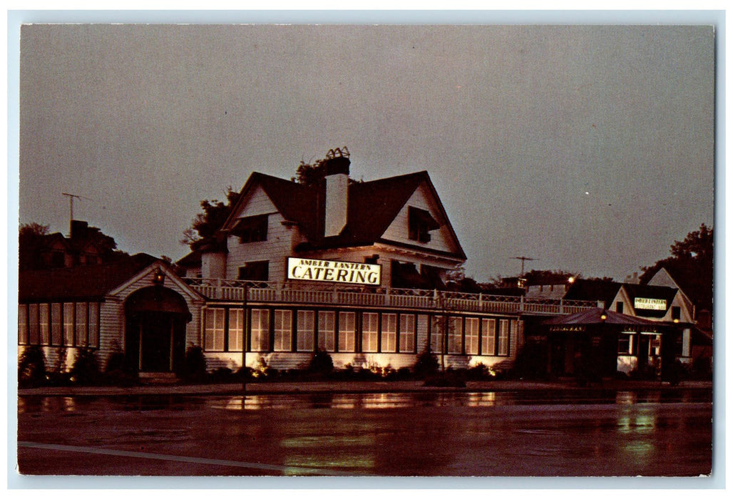 c1960's Amber Lantern Restaurant Caterers Flushing New York NY Unposted Postcard