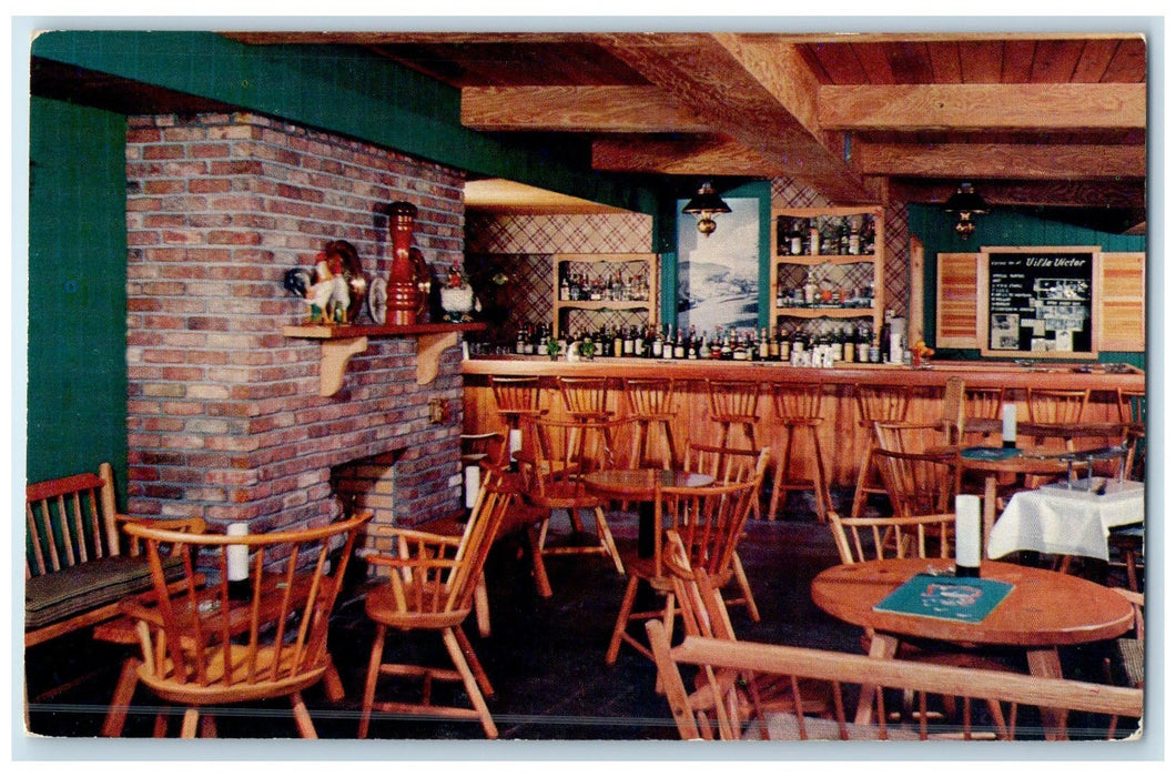 c1950 Frank Zani's Villa Victor Restaurant Syosset Long Island New York Postcard