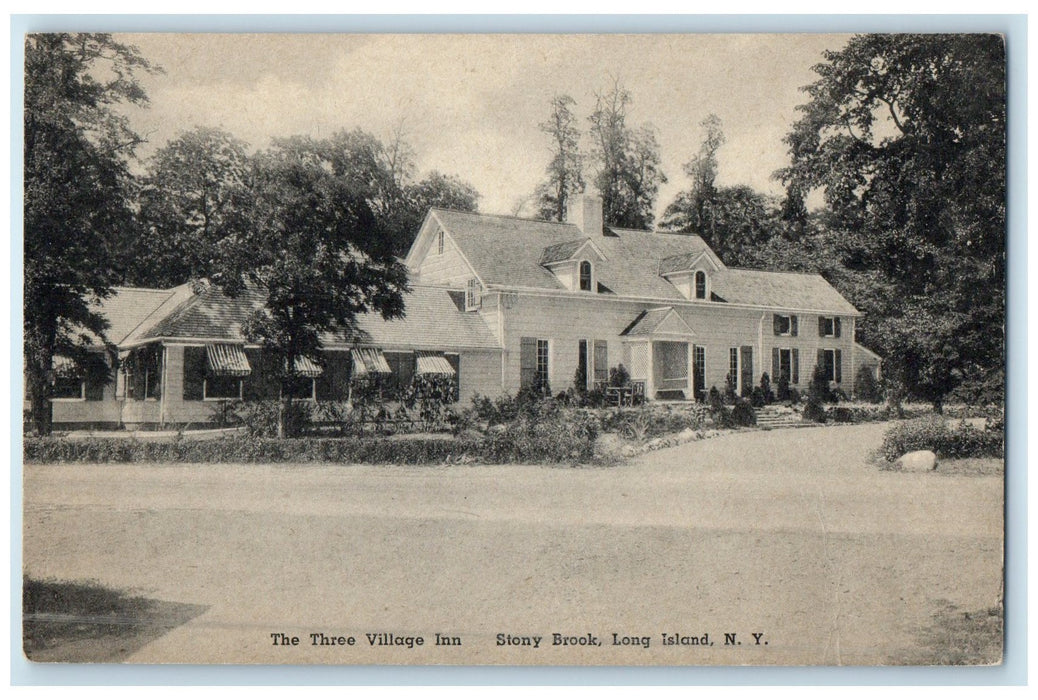 c1950 The Three Village Inn Restaurant Stony Brook Long Island New York Postcard