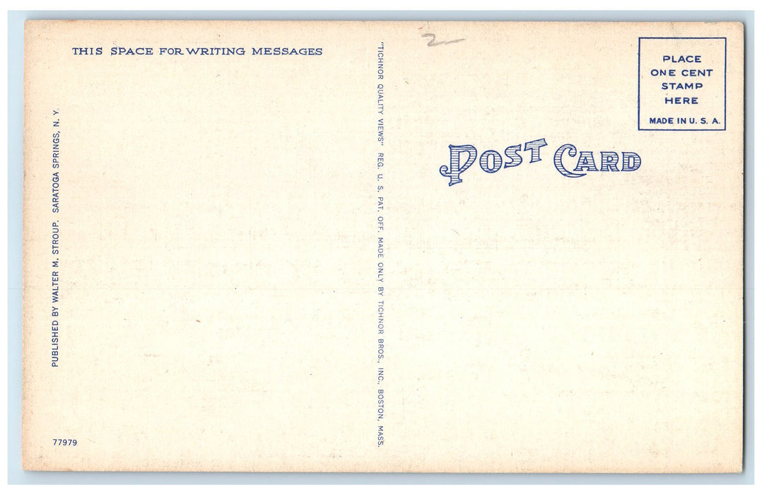 c940's Saratoga Historical Society Building Saratoga Springs New York Postcard