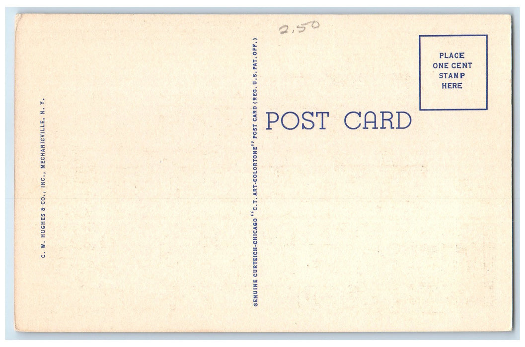 c1940's Hotel Saranac & Restaurant Building Cars Saranac Lake New York Postcard
