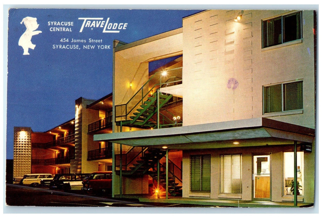 1974 Syracuse Central Travel Lodge Hotel & Restaurant Syracuse New York Postcard