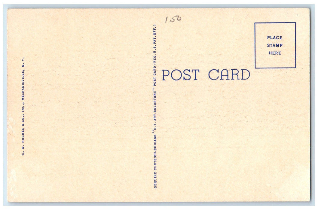 c1940's Saranac Inn Hotel Restaurant Building In Lake P.O. New York NY Postcard