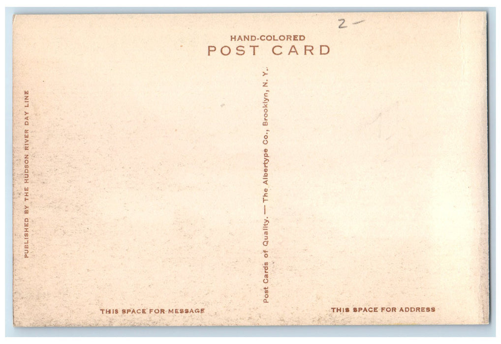c1950 West Point Passenger Ship Building From The Hudson River New York Postcard
