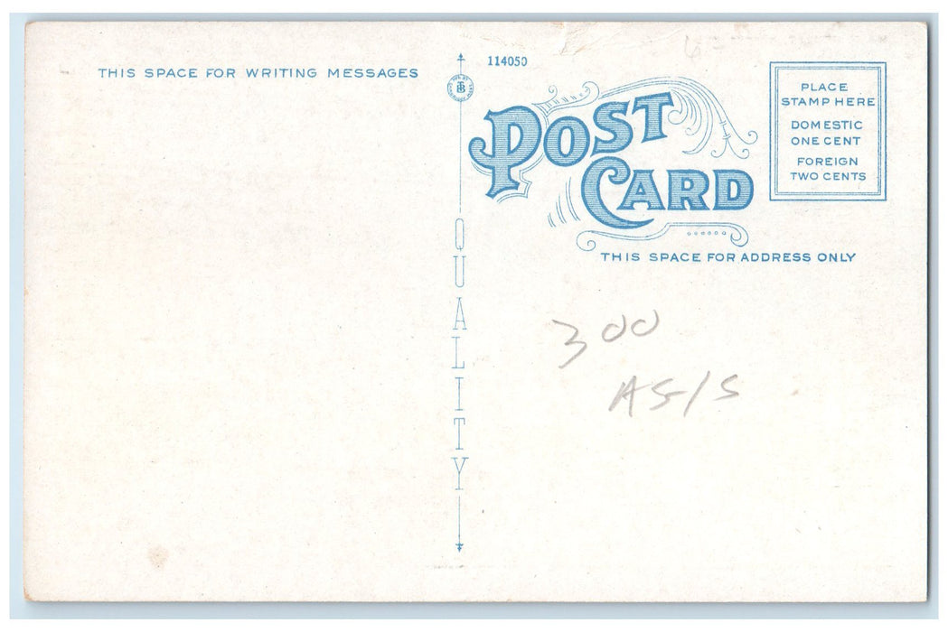 c1920's Main Street Railway Classic Car Building Westfield New York NY Postcard