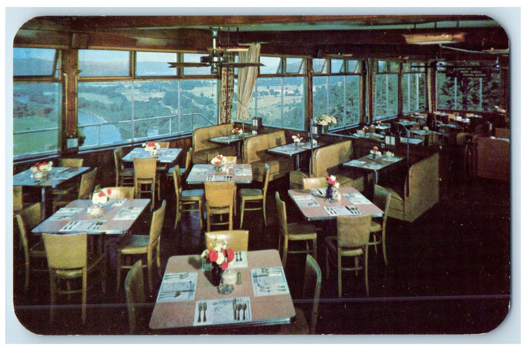 c1950 O'Briens Scenic Dining Room Interior Restaurant Waverly New York Postcard
