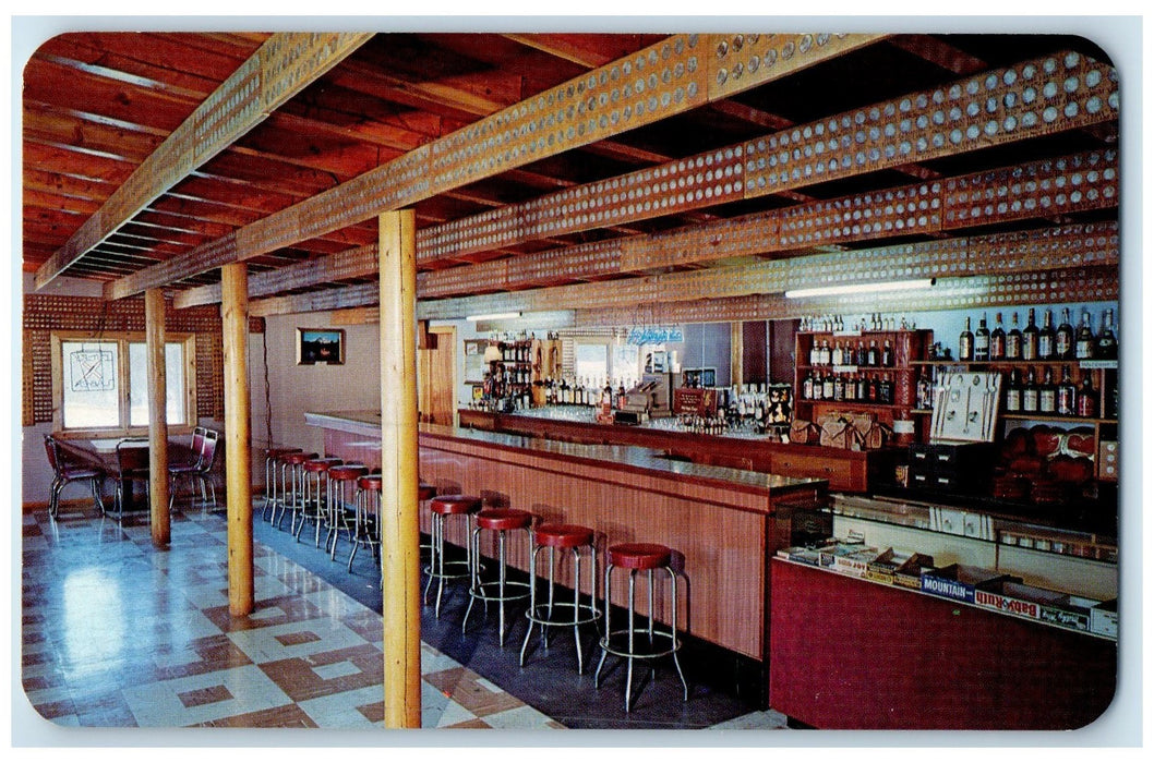 c1960's Lincoln's Silver And Bar Interior	Haugen Montana MT Unposted Postcard