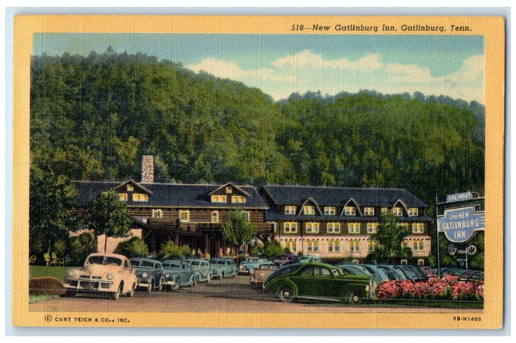 c1940's New Gatlinburg Inn Hotel & Restaurant Gatlinburg Tennessee TN Postcard