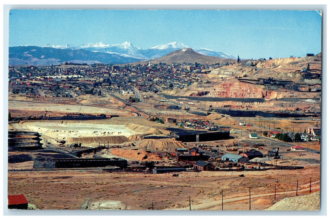 1958 World Famous For Production Of Copper & Minerals Butte Montana MT Postcard