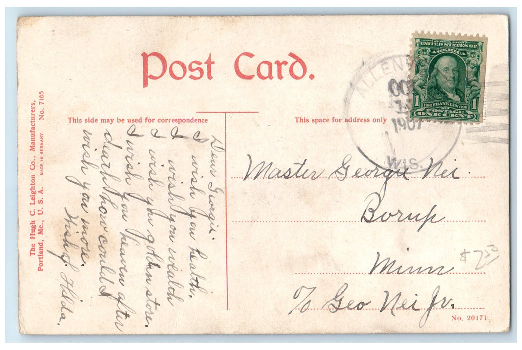 1907 Ormsby Hall Lawrence University Building Road Appleton Wisconsin Postcard