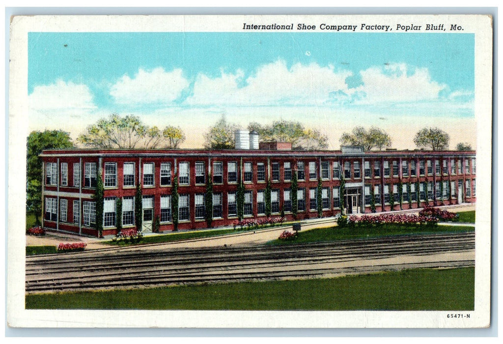 1948 International Shoe Company Factory Scene Poplar Bluff Missouri MO Postcard