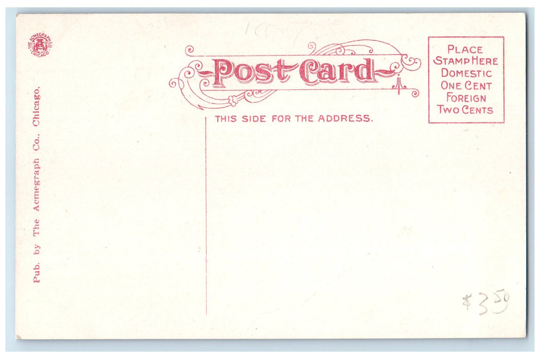 c1910 Interior St. Peters Church Building Altar Beaver Dam Wisconsin WI Postcard