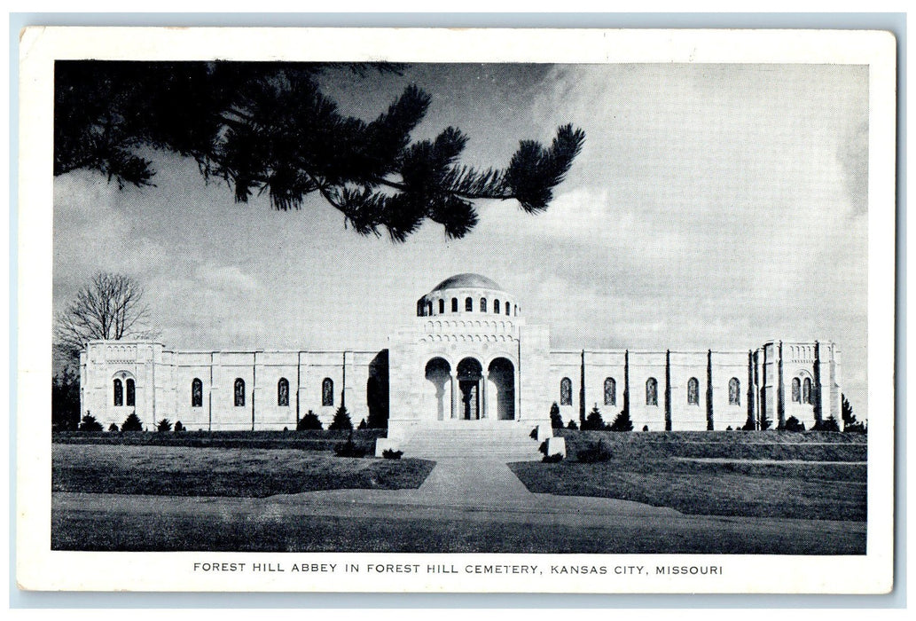 c1940 Forest Hill Abbey In Forest Hill Cemetery Kansas City Missouri MO Postcard