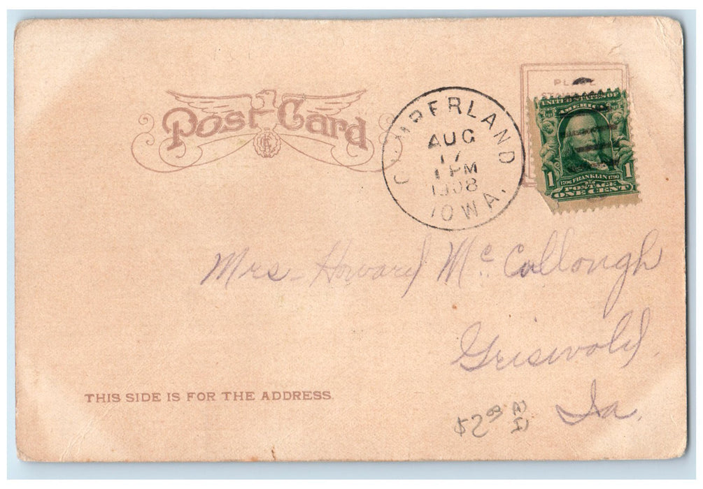 1908 Greetings From Oshkosh Multiview Library Reading Room Wisconsin Postcard