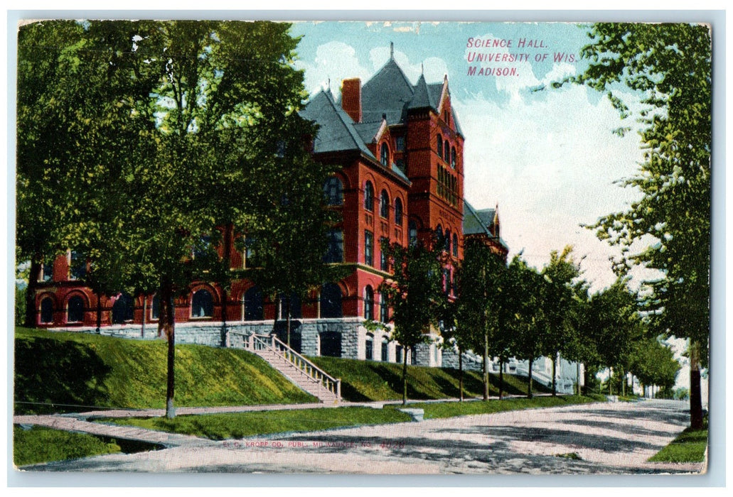 c1910's Science Hall University Of Wisconsin Milwaukee Wisconsin WI Postcard