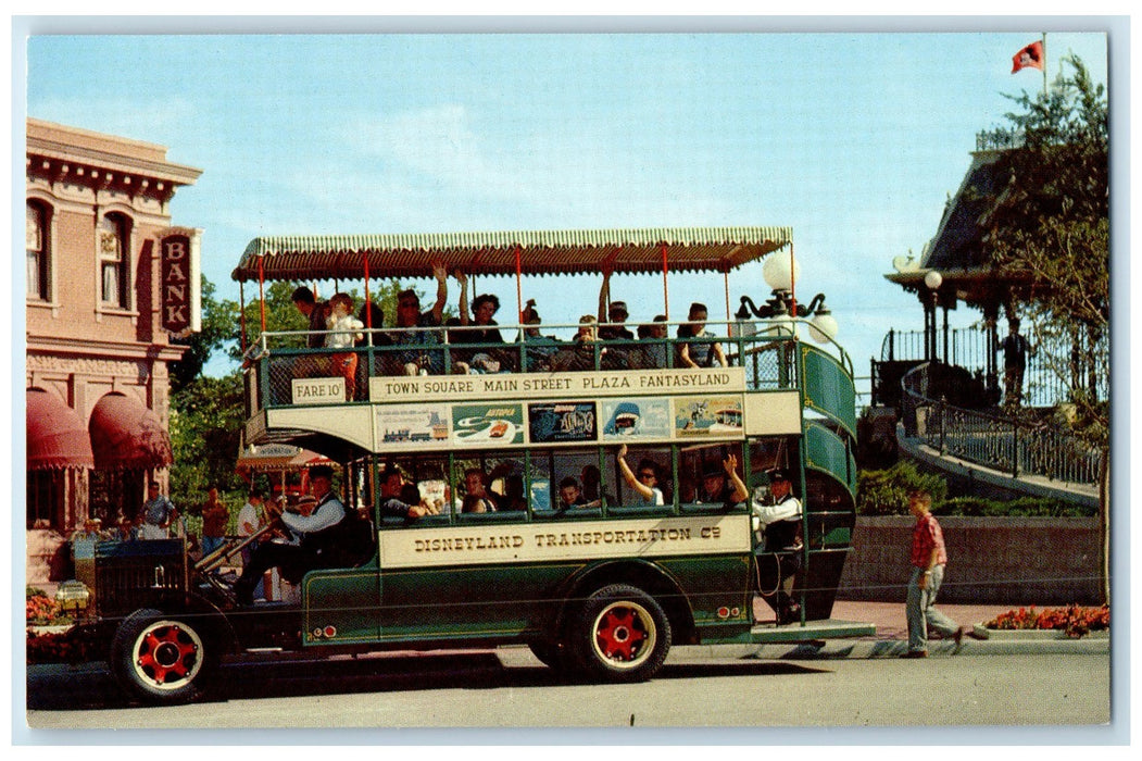 c1960's Disneyland Omnibus Doubledecker Anaheim California CA Unposted Postcard