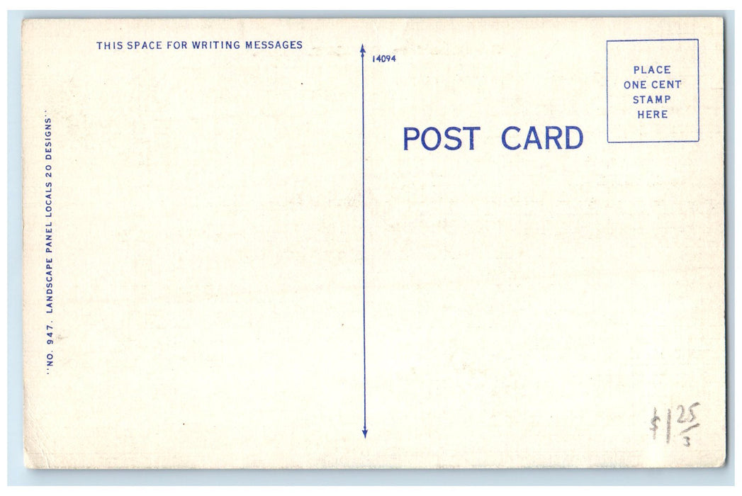 c1940's Greetings From Prague Oklahoma OK Unposted River Road Trees Postcard