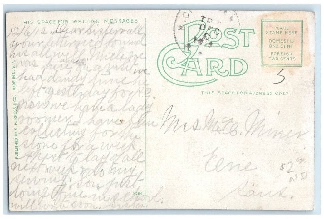 c1910's Busby Hotel Exterior Roadside Mc Alester Oklahoma Unposted Postcard