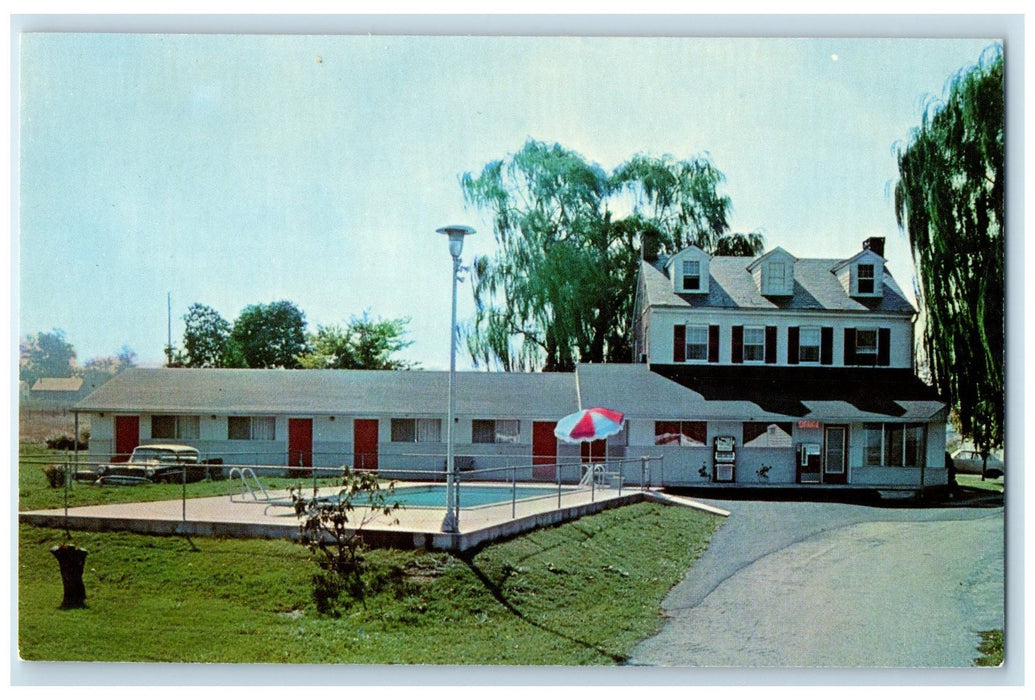 c1960's Stony Brook Motel Exterior York Pennsylvania PA Unposted Pool Postcard
