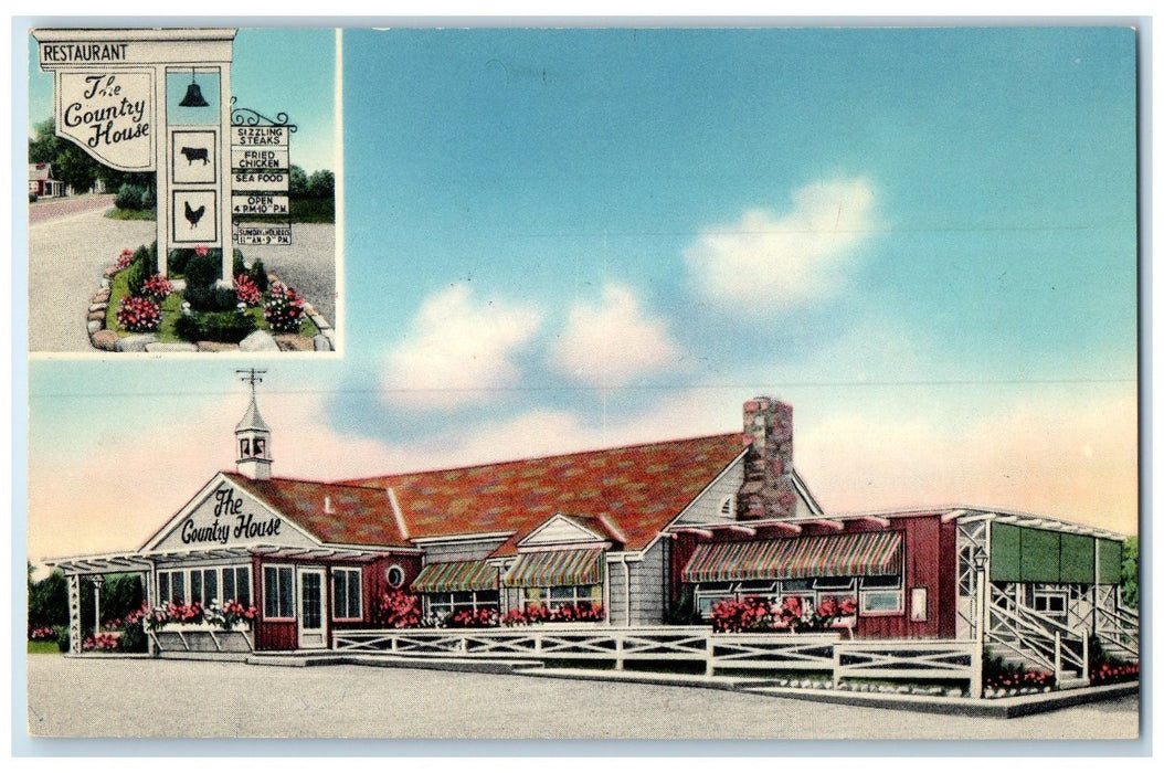 c1940s The Country House Exterior Restaurant New Kingstown Pennsylvania Postcard