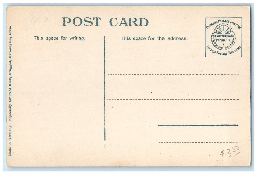 c1920's Public School & ME Church Multiview Building Farmington Iowa IA Postcard