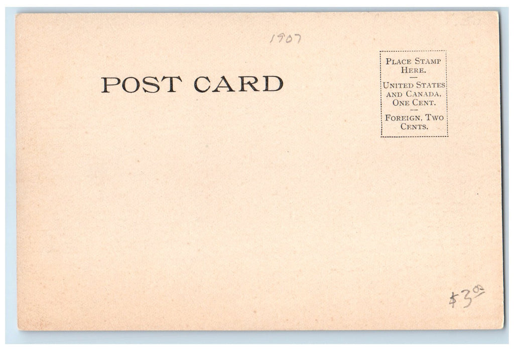 c1907's Public School Campus Building Tower Entrance Farmington Iowa Postcard