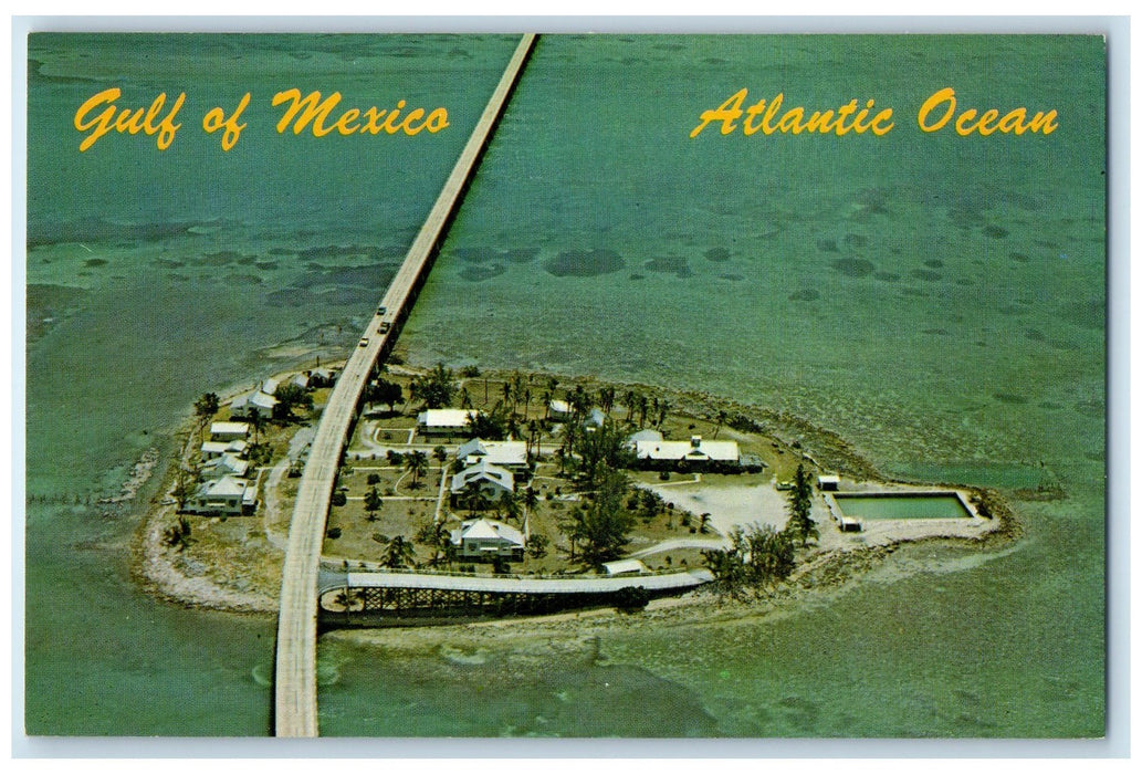 c1960's Gulf Of Mexico Atlantic Ocean Pigeon Key Florida FL Unposted Postcard