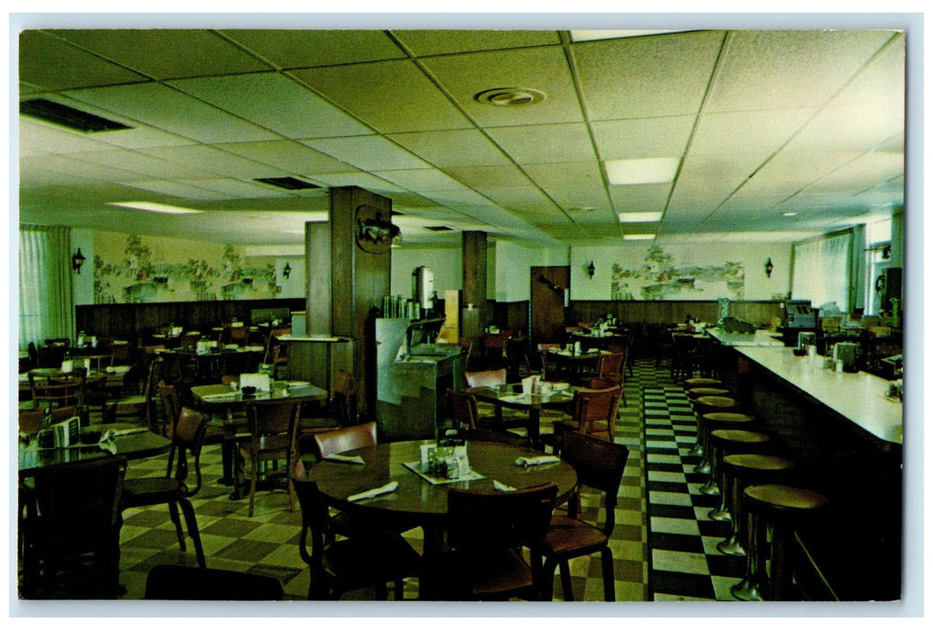 c1960's Norris Catfish Restaurant Scene Pompano Beach Florida Unposted Postcard