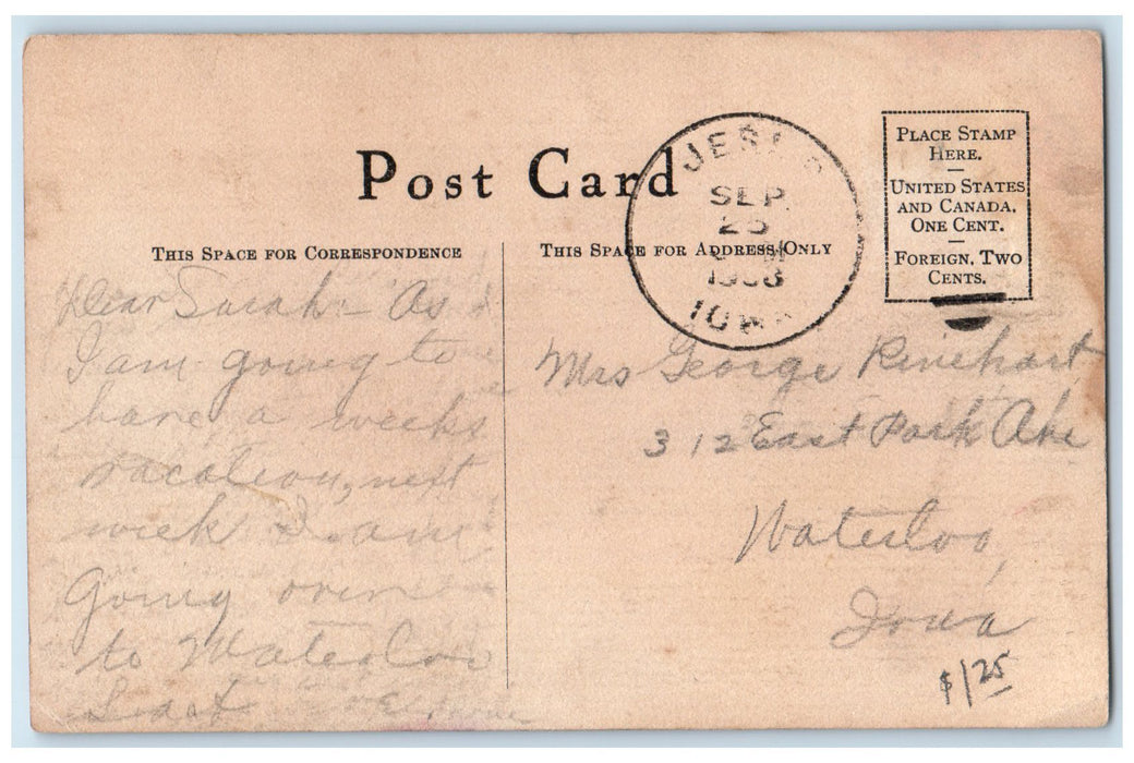 c1920's Immaculate Conception School Campus Building Fairbank Iowa IA Postcard