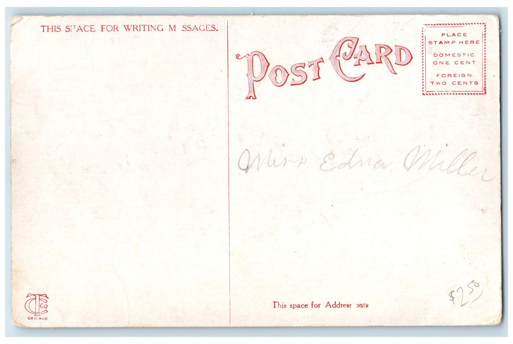 c1910's St. John's Lutheran Church Parsonage & Pastor Fairbank Iowa IA Postcard