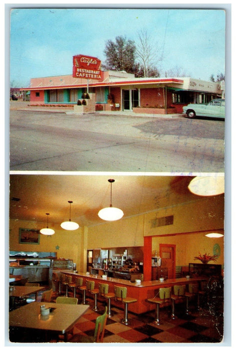 c1960's Cagle's Restaurant Exterior Dining Room Pensacola Florida FL Postcard