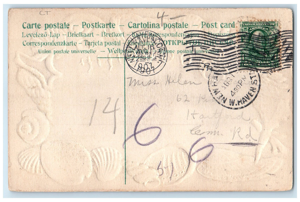 1907 Embossed Souvenir From Savin Rock Wilmington Delaware DE Posted Postcard