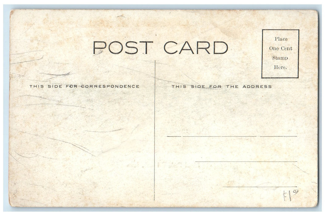 c1920 Island Park Log On River Water Falls Mill Building Fairbank Iowa Postcard