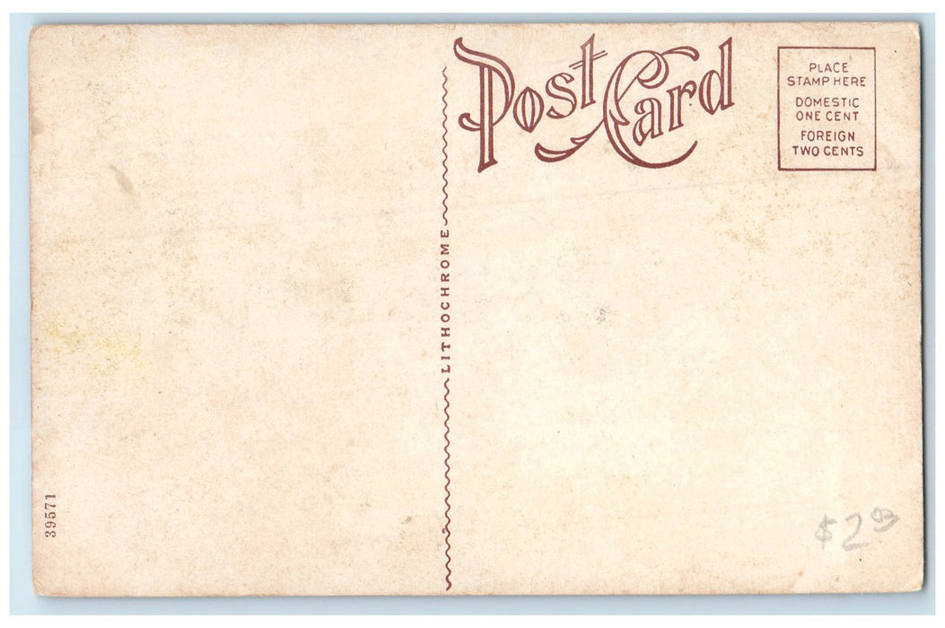 c1950 Front View Ballard Hall Parson's College Building Fairfield Iowa Postcard