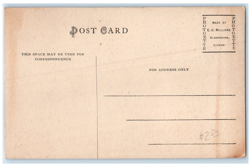 c1920's Foster Hall Parson's College Building Entrance Fairfield Iowa Postcard