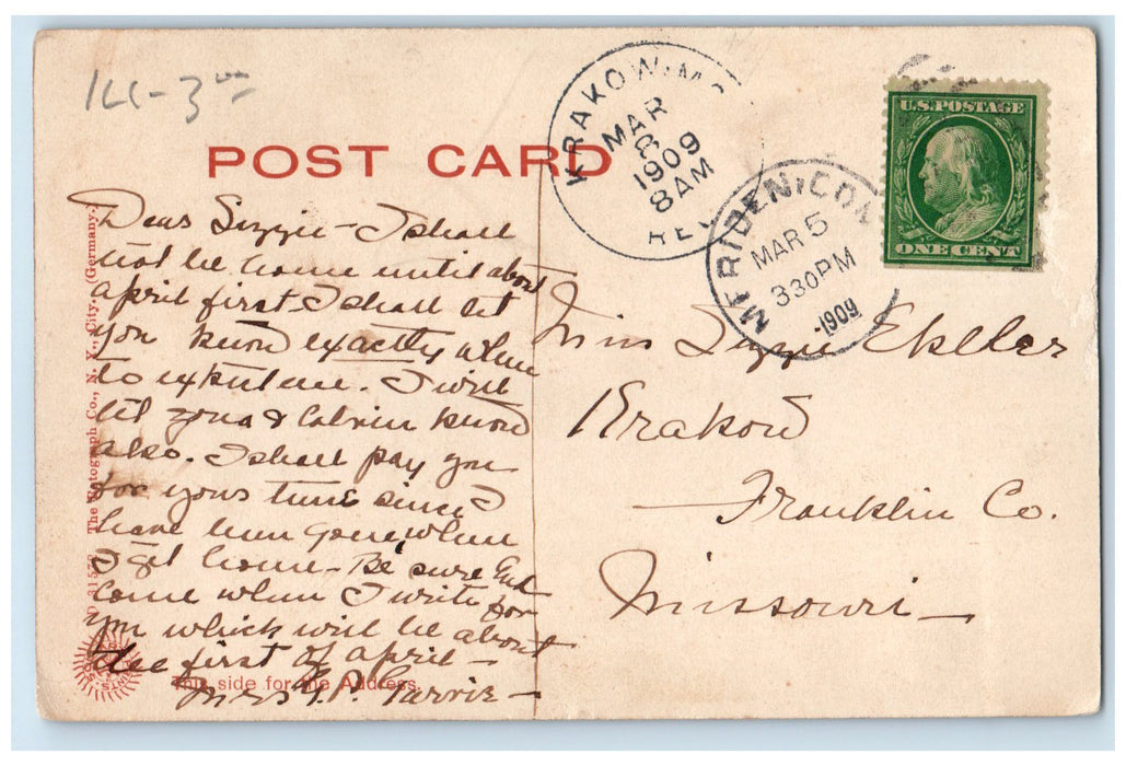 1909 The Home Club Exterior Roadside Meriden Connecticut CT Posted Tree Postcard