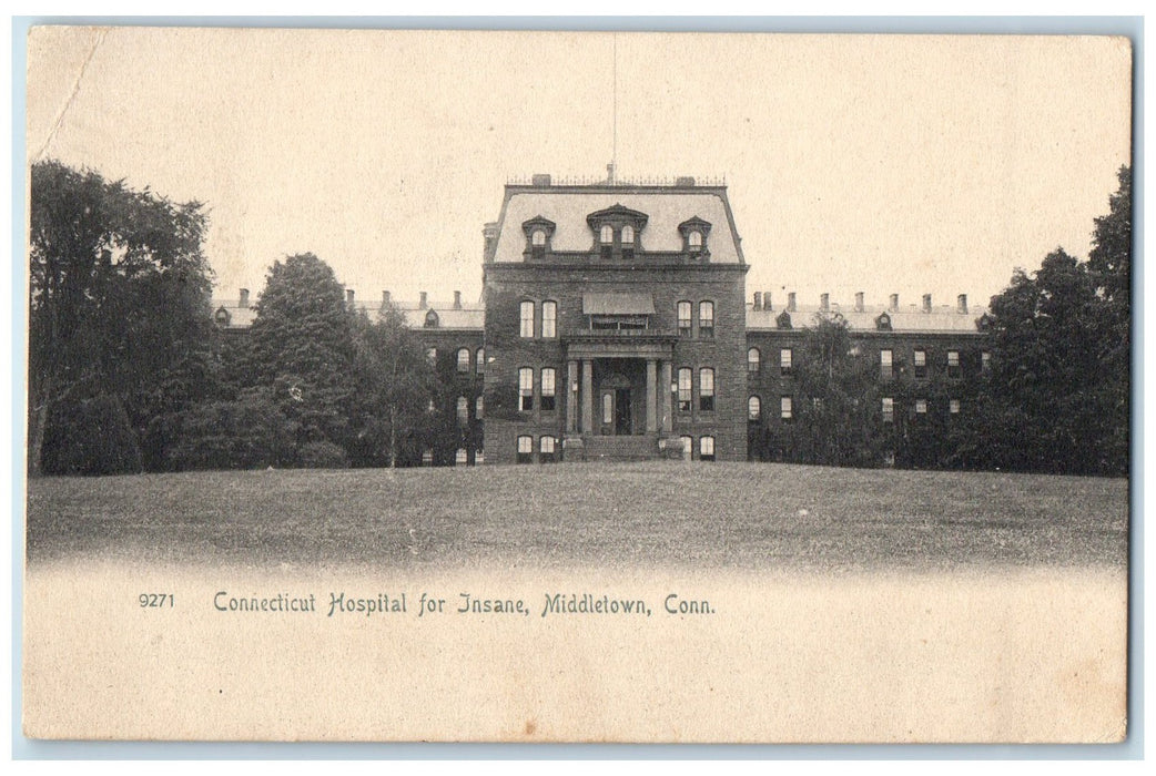 1905 Connecticut Hospital For Insane Exterior Middletown Connecticut CT Postcard