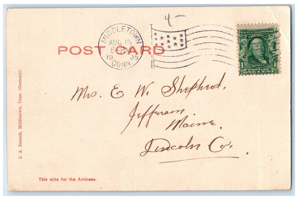 1905 Connecticut Hospital For Insane Exterior Middletown Connecticut CT Postcard