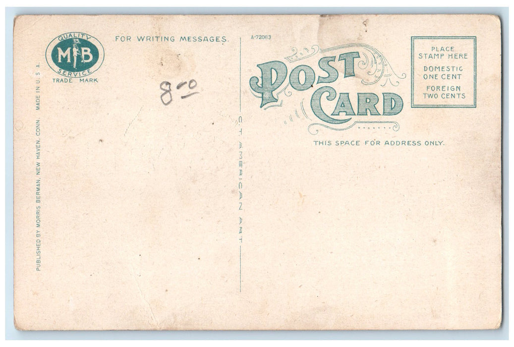 c1920's Crowd Theatre Exterior New London Connecticut CT Unposted Shops Postcard