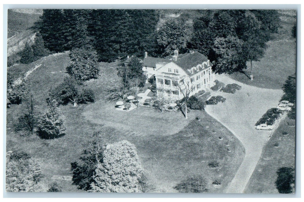 c1960's Aerial View Of Westleigh Inn Litchfield Connecticut CT Unposted Postcard