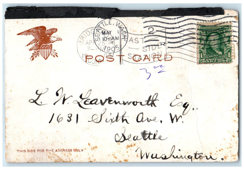 1905 New Rail Road Station Scene Bridgeport Connecticut CT Posted Postcard