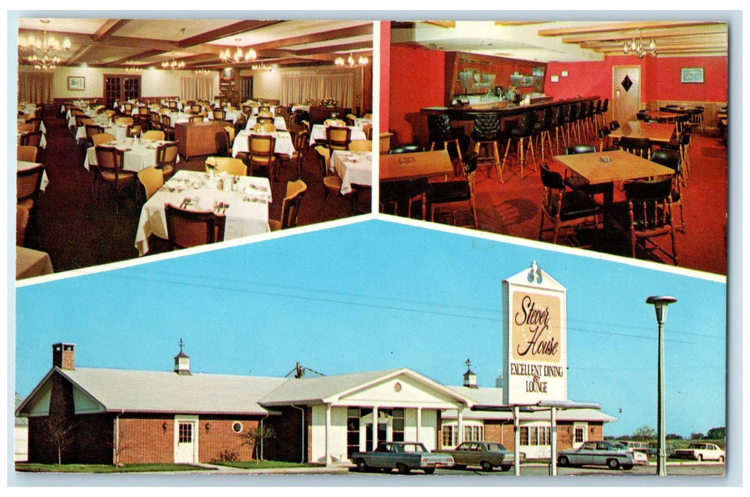 c1950's The Stever House Restaurant Multiview Dining Fairfield Iowa IA Postcard